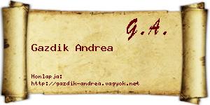 Gazdik Andrea névjegykártya