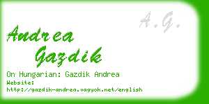 andrea gazdik business card